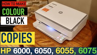 How To Make Copies on HP Envy 6000 6050 6055 6075 6055e Printer [upl. by Ladd]