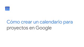 Cómo crear un calendario para proyectos en Google [upl. by Oznerol]