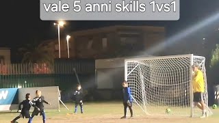 Valerio massa 5 anni skills 1vs1 calcio bambini fenomeno dribbling e classefootball soccer calcio [upl. by Eerot]