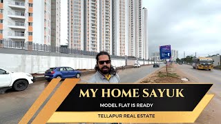 Tour the Stunning 25BHK East Facing Model Flat at My Home Sayuk Tellapur  Prime Property Hyderabad [upl. by Leivad]