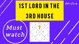 1st lord in the 3rd house in Astrology  First lord in the Third house   AstroClick [upl. by Oruam]