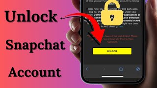 How to Unlock Snapchat Account When Temporarily  Permanently Locked 2024 [upl. by Aziar360]