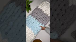 Make a hand knit blanket with me using ganxxet new yarn knitting handknitting knittingpattern [upl. by Airda658]