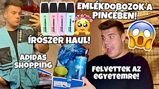 Emlékdobozok a pincében Felvettek az egyetemre Írószer Adidas shopping🛍  BACK TO SCHOOL VLOG😍 [upl. by Harlamert]