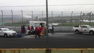 Mark Webbers rescue after big crash at Interlagos FIA WEC  2014 6 Hours of São Paulo [upl. by Ahsahtan310]