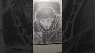 The Black Swordsman Guts Drawing 💀 berserk animeart anime shorts [upl. by Cox]