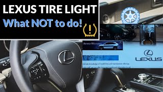 Lexus RX350 Tire light fixWHAT NOT TO DOToyotaTPMSLow Pressure Warning Monitor [upl. by Akeryt363]