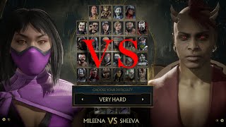 Mortal Kombat 11 Mileena vs Sheeva Difficulty very hard [upl. by Lorenz438]