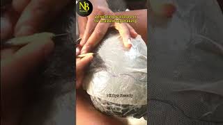 shorts How To Ventilate full lace Net For Braided Wig Making [upl. by Nashoma]