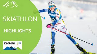 Andersson powers to gold in Womens Skiathlon  Planica 2023 [upl. by Orose789]