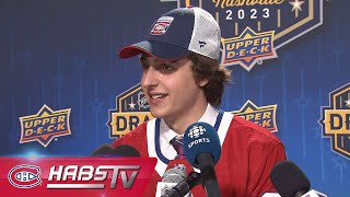 David Reinbacher on being selected 5th overall at the 2023 NHL Draft  FULL PRESS CONFERENCE [upl. by Freeborn]