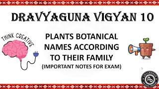 Dravyaguna Part10 Important Notes on Botanical Names of Plants according to their Family [upl. by Harrad572]