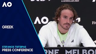 Stefanos Tsitsipas Press Conference sta Ellinika Australian Open 2024 Third Round [upl. by Emsoc]