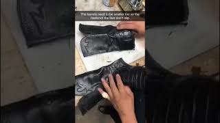 Relasting a pair of boots from size 12 to size 9 [upl. by Thad]