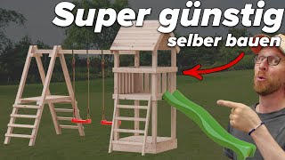 SO baut man einen Spielturm mit WENIG HOLZ GÜNSTIG selber [upl. by Warrick651]