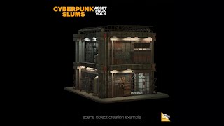 Cyberpunk Slums Asset Pack Vol 1  Object Creation Demo [upl. by Anniken101]