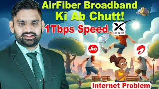 Jio Airtel Vi Fight For Starlink Broadband Service  1Tbps Speed  Satellite Broadband  Internet [upl. by Natye313]