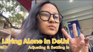 Setting up my space in Delhi Buying Necessities Living Alone [upl. by Leanatan954]