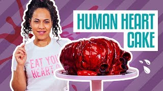 How To Make A Red Velvet HUMAN HEART out of CAKE  Yolanda Gampp  How To Cake It [upl. by Nelac494]