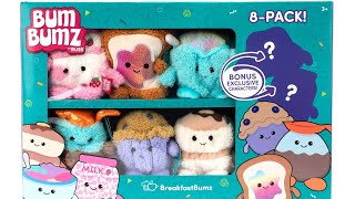 Bum Bumz Breakfast Bumz 8 Pack with BONUS EXCLUSIVE Plush Unboxing Review [upl. by Noyrb]