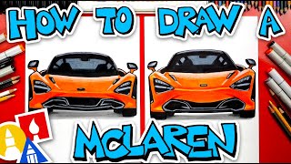 How To Draw A McLaren 720s Front View [upl. by Nyrraf]