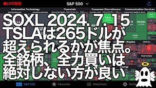 【Vlog308】2024715 米国株最新チャート分析 半導体 ナスダック100 NYダウ SampP500 ラッセル2000 オルカン 全米 FANG＋金融 エネルギー ゴールド ビットコイン [upl. by Marilla]