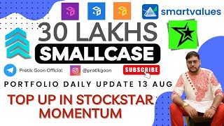 🌟Stockstar TOP UP⬆️ MARKET RED⛔ ⚔️Defence continues to fall⬇️ Smallcase Portfolio Daily Update [upl. by Attiuqal]