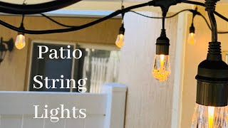 SIMPLE WAY TO HANG PATIO STRING LIGHTS INDOOR OR OUTDOOR [upl. by Aiahc811]