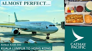 Cathay Pacific Are Still Great Airbus A330300 Economy Trip Report  Kuala Lumpur to Hong Kong [upl. by Nihsfa]