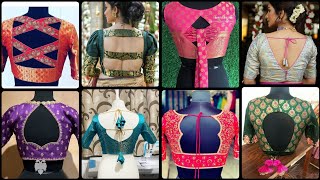 New Brocade Blouse designs back necklatest brocade blouse desing [upl. by Higgins140]