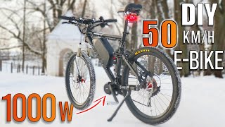 DIY 50kmh Electric Bike Using 1000W Mid Drive Kit [upl. by Id796]