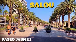 Paseo Jaume 1 is Salou Beach Main Promenade  Walking Tour in Tarragona Spain [upl. by Aliehc702]