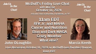 McDuffs Friday Live Chat with Marcia October 11 2024 [upl. by Nefen]