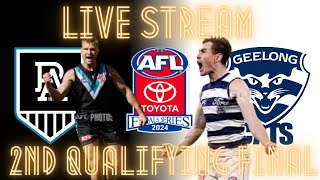 PORT ADELAIDE V GEELONG LIVE STREAM2ND QUALIFYING FINAL 2024 [upl. by Aicilyhp393]