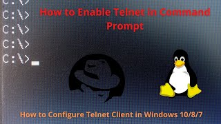 Easy Ways to Enable Telnet Client through Command Prompt in Windows 1087 [upl. by Atisusej]