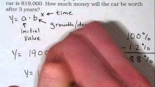 Algebra Review Exponential Growth and Decay [upl. by Genny]