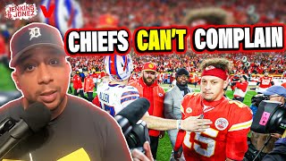 ChiefsBills Reaction Kadarius Toney offsides call UNACCEPTABLE  Jenkins amp Jonez NFL [upl. by Enale]