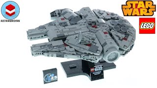 LEGO Star Wars 75375 Millennium Falcon Speed Build Review – LEGO Starship Collection [upl. by Oznol766]