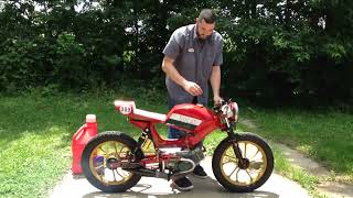 Tomos land speed record turbo charged moped start up [upl. by Yelyr588]