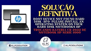 SOLUÇÃO DEFINITIVA  BOOT DEVICE NOT FOUD NOTEBOOKS DA HP [upl. by Ettennig]