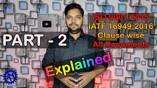 IATF DOCUMENTS PART 2  CLAUSE WISE ALL DOCUMENTS  IATF 16949 2016  ASK MECHNOLOGY [upl. by Laekim]