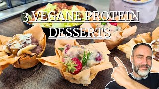 3 Vegane amp KRASS leckere Protein Desserts zum verlieben 2erlei Knusprige Pudding Muffins amp Pancakes [upl. by Fleisig447]