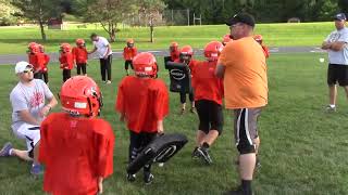 Youth Football Tackling Drills  Angle Tackling Drive for Five [upl. by Aitahs]