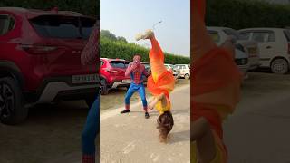 This is India bro😜 gymnast acrobatics action stunt viralshorts girlpower desi spiderman [upl. by Annoj208]