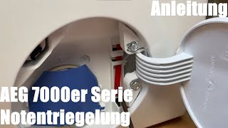 AEG 7000er Serie Notentriegelung L7WB65684 Waschtrockner entriegeln nach Stromausfall Anleitung [upl. by Hamrah]