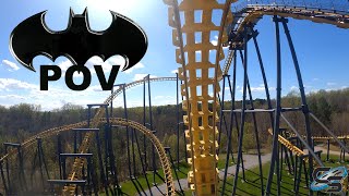 Batwing Front Row POV Six Flags America Vekoma Flying Dutchman [upl. by Ativel]