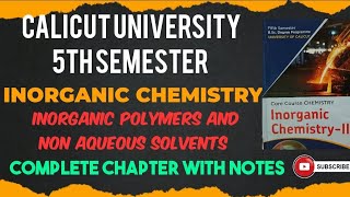 in organic polymers and non aqueous solventsinorganic chemistry5th semesterCalicut university [upl. by Gauthier]