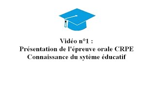 1 Présentation de lépreuve orale CSE [upl. by Larrad]