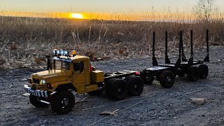 WPL B16 M35A2 Logging Trailer Build Test with Scout Kyosho Mini Z 4x4 4Runner [upl. by Halullat]