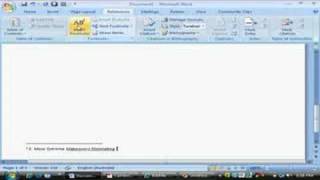 Creating footnotes in Word 2007 [upl. by Anilak]
